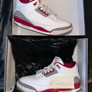 Jordan 3 Cardinal red Size 12